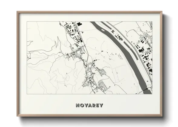 Une affiche de carte sur Noyarey
