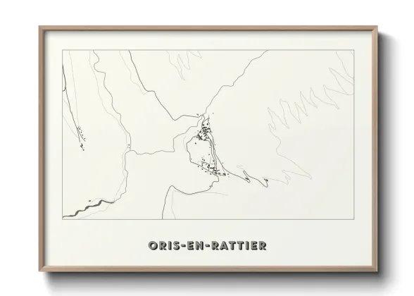 Une affiche de carte sur Oris-en-Rattier