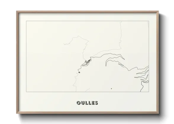 Une affiche de carte sur Oulles