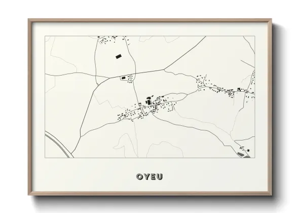 Une affiche de carte sur Oyeu