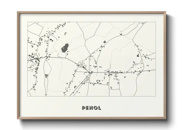 Une affiche de carte sur Penol