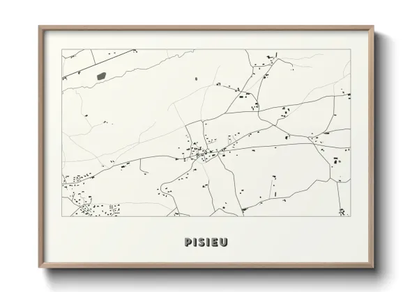 Une affiche de carte sur Pisieu