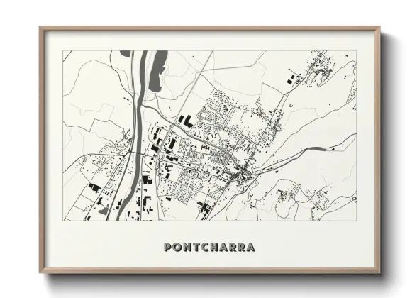 Une affiche de carte sur Pontcharra