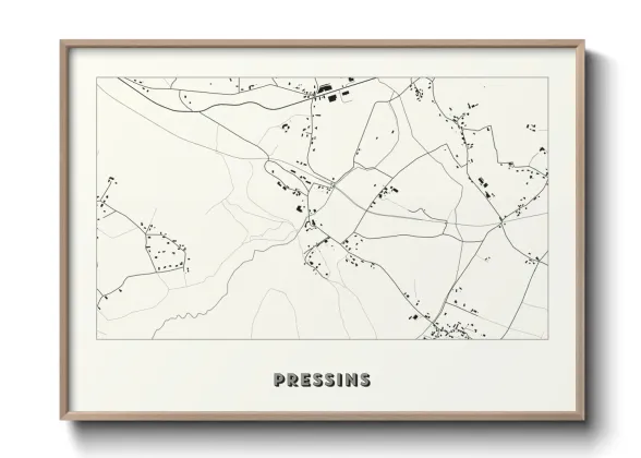 Une affiche de carte sur Pressins