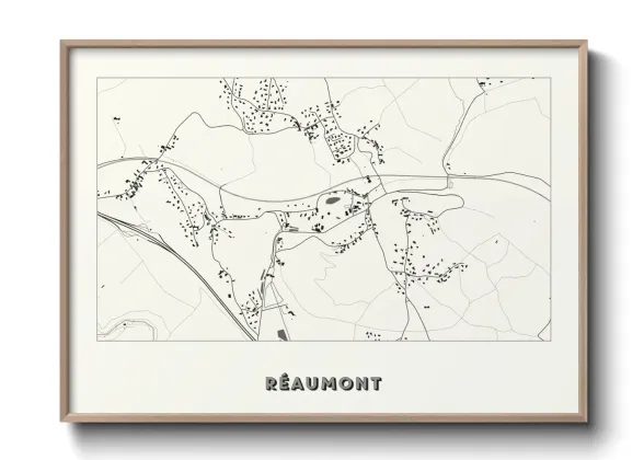 Une affiche de carte sur Réaumont