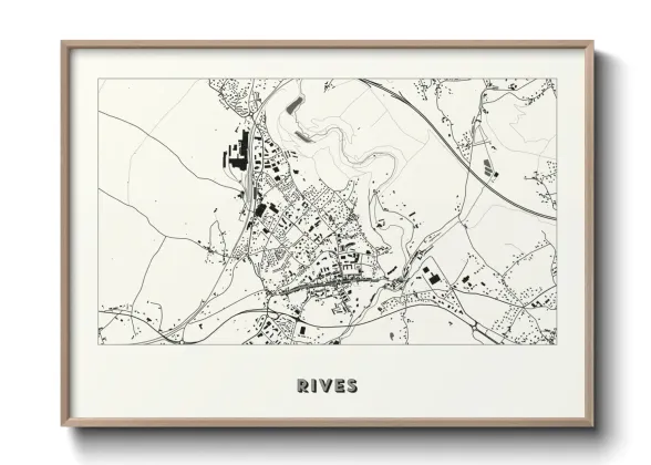 Une affiche de carte sur Rives