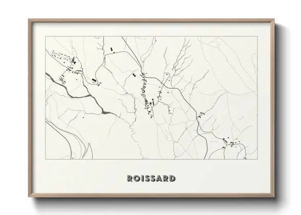 Une affiche de carte sur Roissard