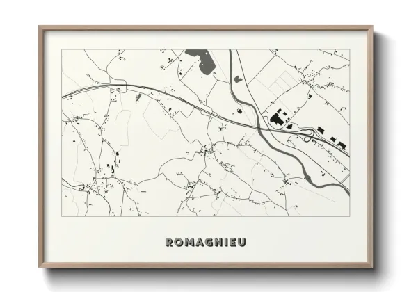 Une affiche de carte sur Romagnieu