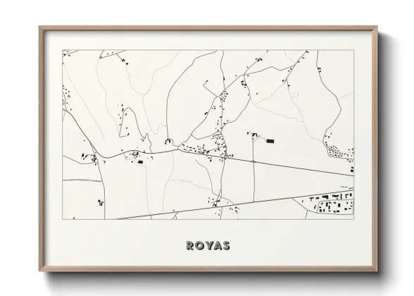 Une affiche de carte sur Royas
