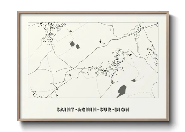 Une affiche de carte sur Saint-Agnin-sur-Bion