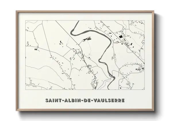Une affiche de carte sur Saint-Albin-de-Vaulserre