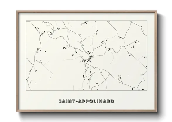 Une affiche de carte sur Saint-Appolinard