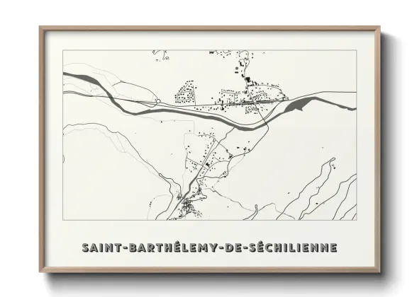 Une affiche de carte sur Saint-Barthélemy-de-Séchilienne