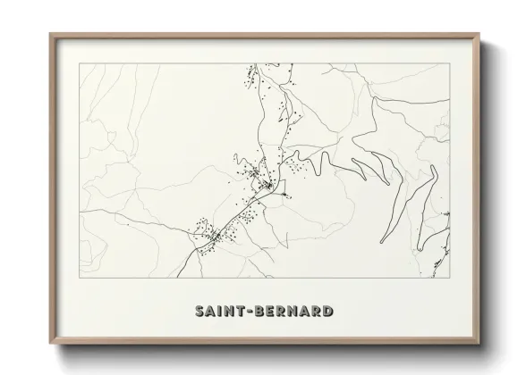 Une affiche de carte sur Saint-Bernard