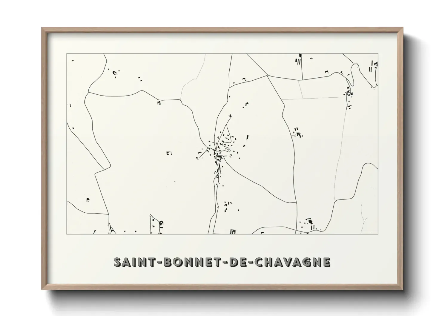 Un poster carteSaint-Bonnet-de-Chavagne