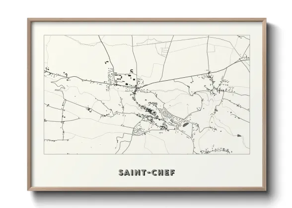 Une affiche de carte sur Saint-Chef