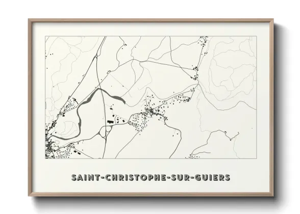 Une affiche de carte sur Saint-Christophe-sur-Guiers
