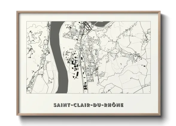 Une affiche de carte sur Saint-Clair-du-Rhône
