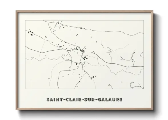 Une affiche de carte sur Saint-Clair-sur-Galaure