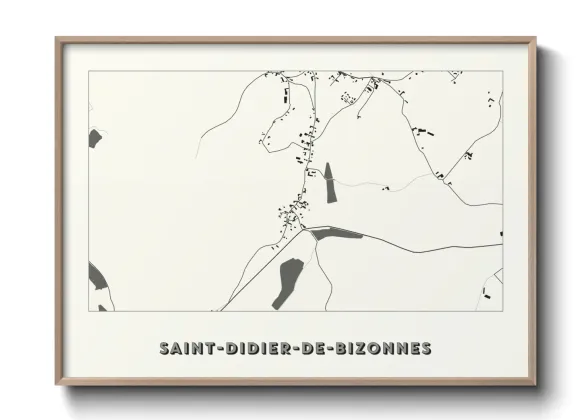 Une affiche de carte sur Saint-Didier-de-Bizonnes