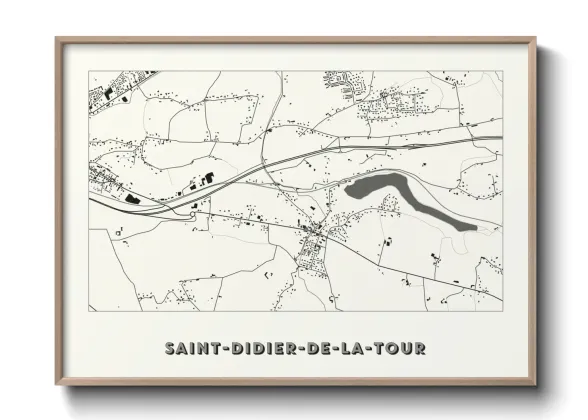 Une affiche de carte sur Saint-Didier-de-la-Tour
