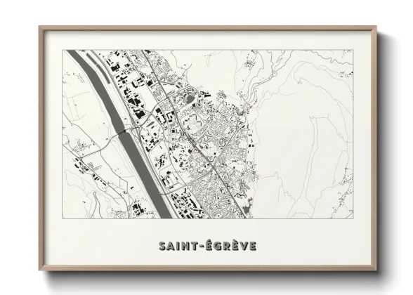 Une affiche de carte sur Saint-Égrève