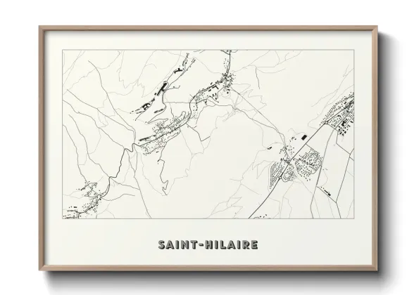 Une affiche de carte sur Saint-Hilaire
