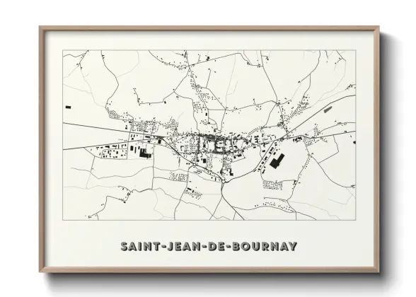 Une affiche de carte sur Saint-Jean-de-Bournay