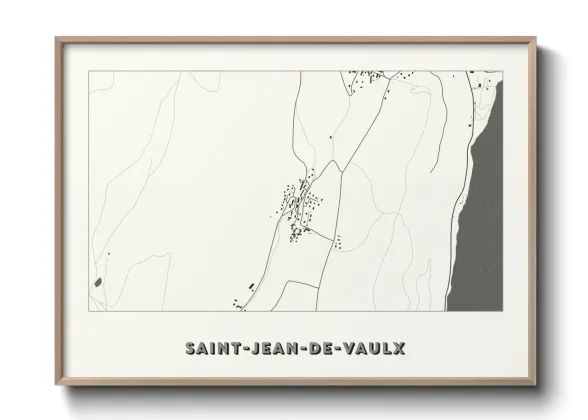 Une affiche de carte sur Saint-Jean-de-Vaulx