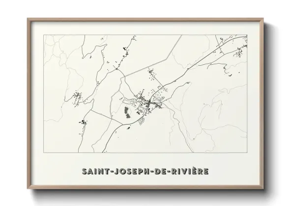 Une affiche de carte sur Saint-Joseph-de-Rivière