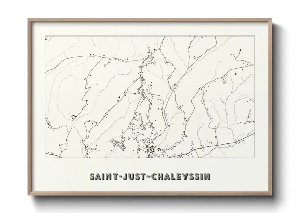 Une affiche de carte sur Saint-Just-Chaleyssin