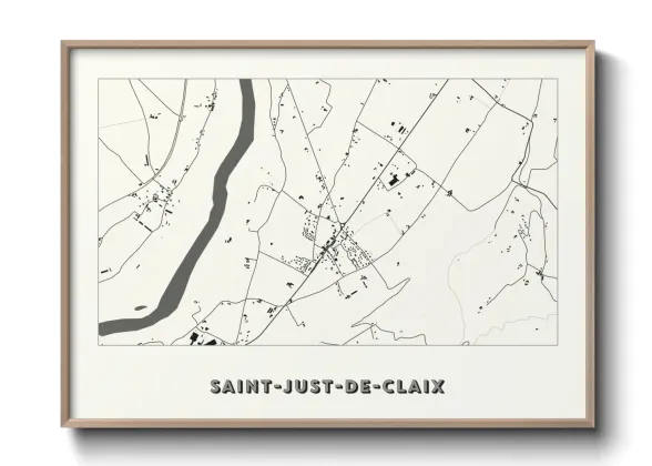 Une affiche de carte sur Saint-Just-de-Claix