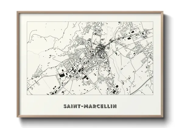 Une affiche de carte sur Saint-Marcellin