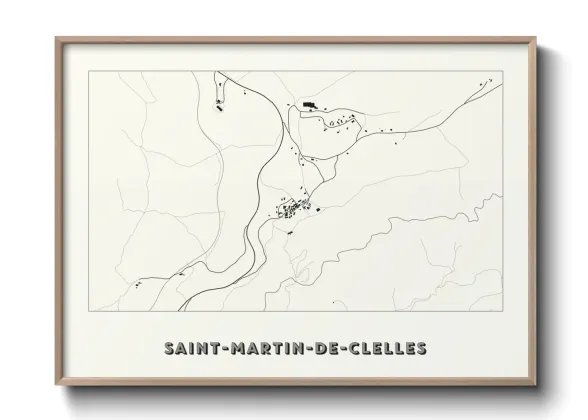 Une affiche de carte sur Saint-Martin-de-Clelles