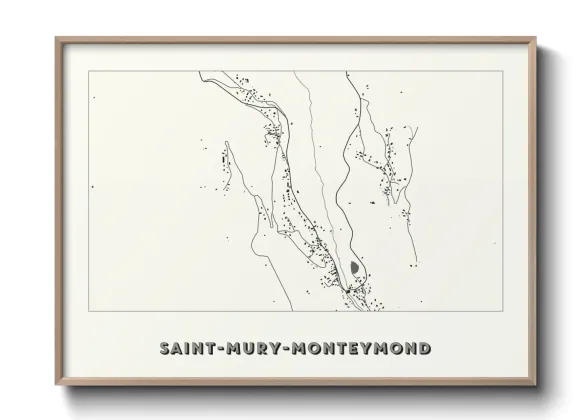 Une affiche de carte sur Saint-Mury-Monteymond