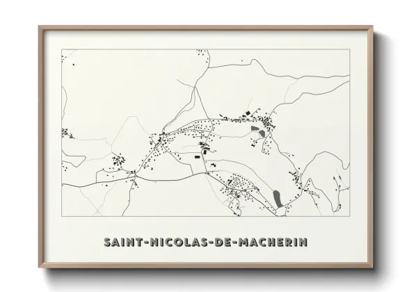 Une affiche de carte sur Saint-Nicolas-de-Macherin