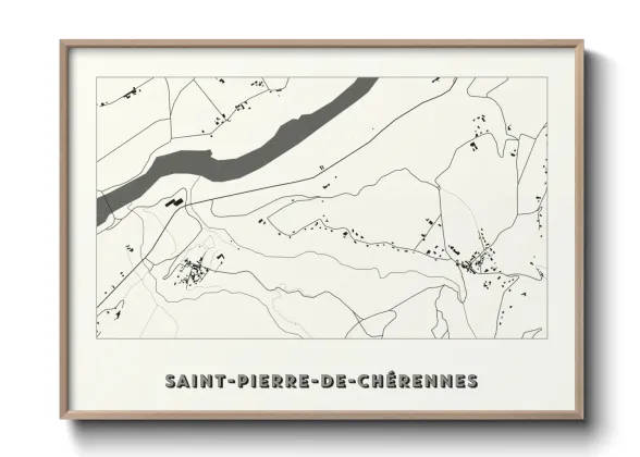 Une affiche de carte sur Saint-Pierre-de-Chérennes