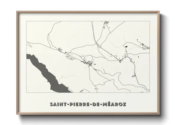 Une affiche de carte sur Saint-Pierre-de-Méaroz