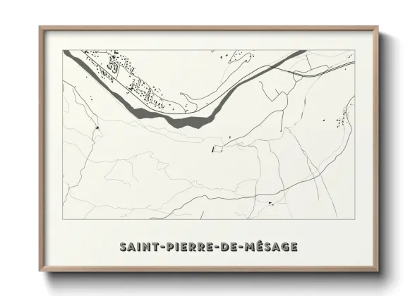 Une affiche de carte sur Saint-Pierre-de-Mésage