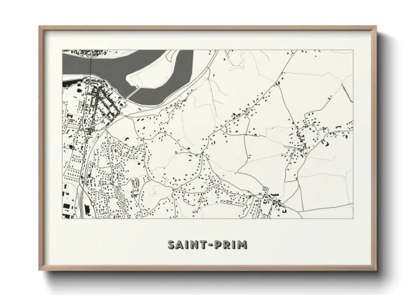 Une affiche de carte sur Saint-Prim