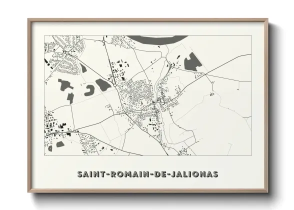 Une affiche de carte sur Saint-Romain-de-Jalionas