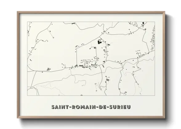 Une affiche de carte sur Saint-Romain-de-Surieu