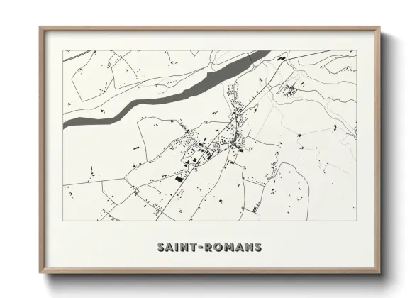 Une affiche de carte sur Saint-Romans