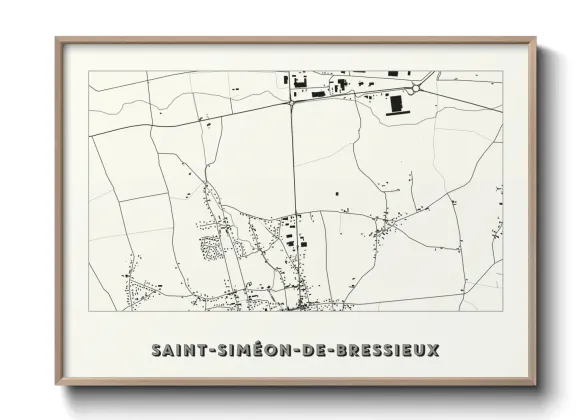 Une affiche de carte sur Saint-Siméon-de-Bressieux