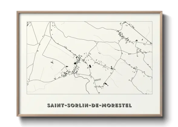 Une affiche de carte sur Saint-Sorlin-de-Morestel
