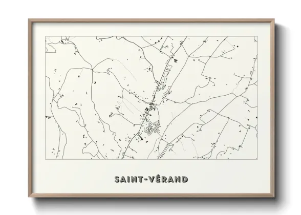 Une affiche de carte sur Saint-Vérand