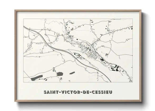 Une affiche de carte sur Saint-Victor-de-Cessieu