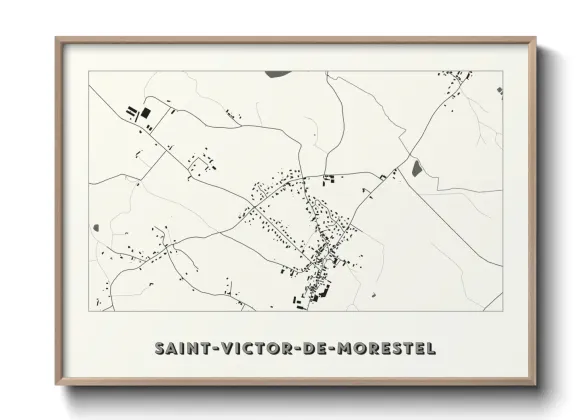 Une affiche de carte sur Saint-Victor-de-Morestel