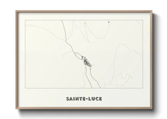 Une affiche de carte sur Sainte-Luce