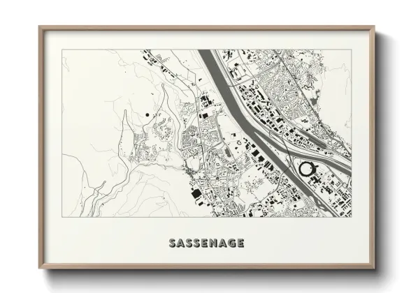 Une affiche de carte sur Sassenage